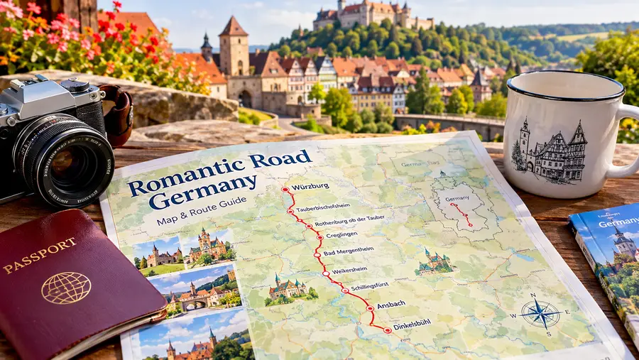 Romantische Straße – Deutschland-Karte und Routenführer