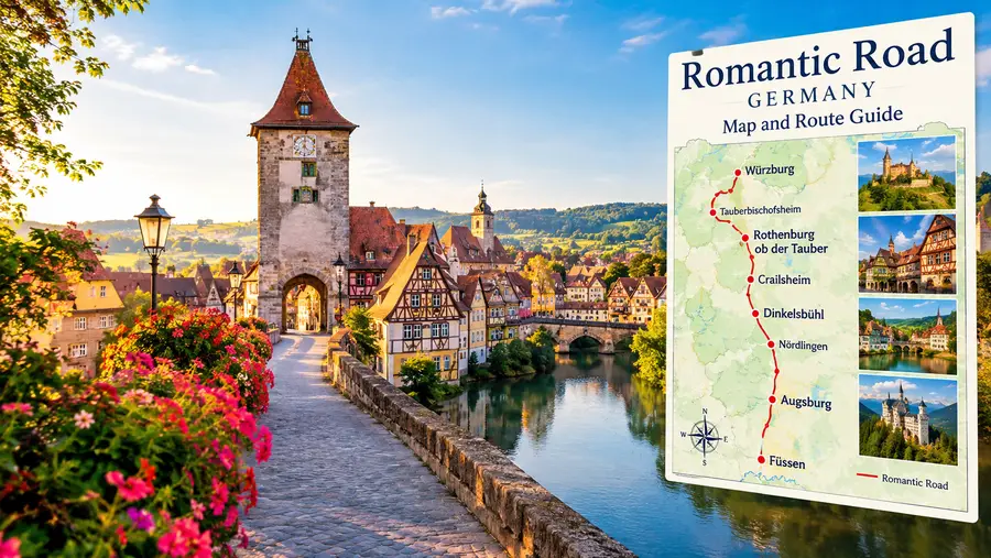 Romantische Straße – Deutschland-Karte und Routenführer